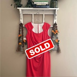 Calvin Klein Dress- Size 10- color dark coral